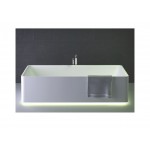 Ванна Shine из К|Stone® с LED ligth подсветкой и щелевым переливом