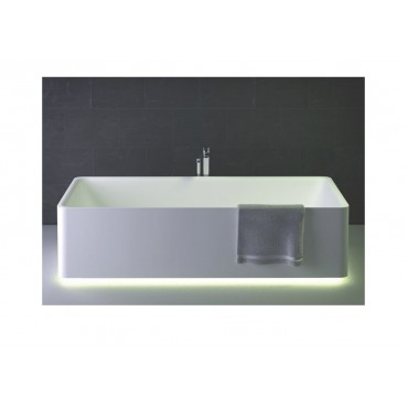 Ванна Shine из К|Stone® с LED ligth подсветкой и щелевым переливом