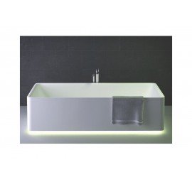 Ванна Shine из К|Stone® с LED ligth подсветкой и щелевым переливом